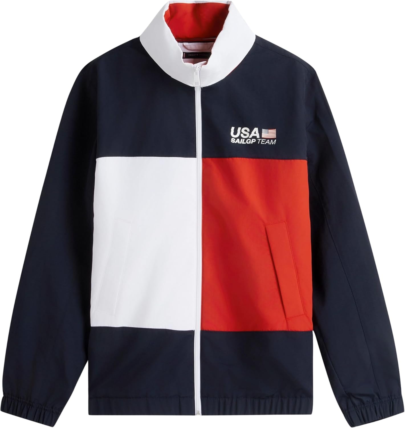 Thumbnail 4 de Tommy Hilfiger Homme Veste coupe-vent US SailGP Regatta avec col droit – Bleu Desert Sky/White, XL