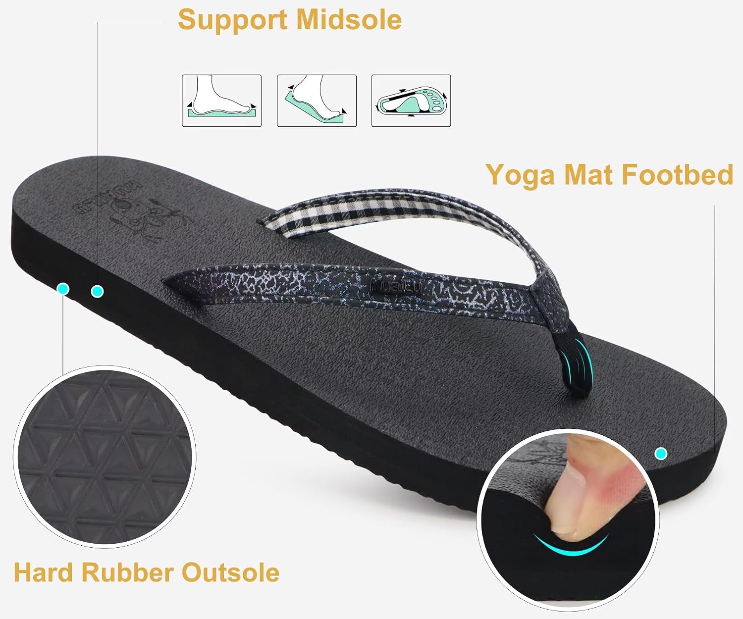 Thumbnail 4 de KuaiLu Arch Support Flip Flops 1️⃣0️⃣