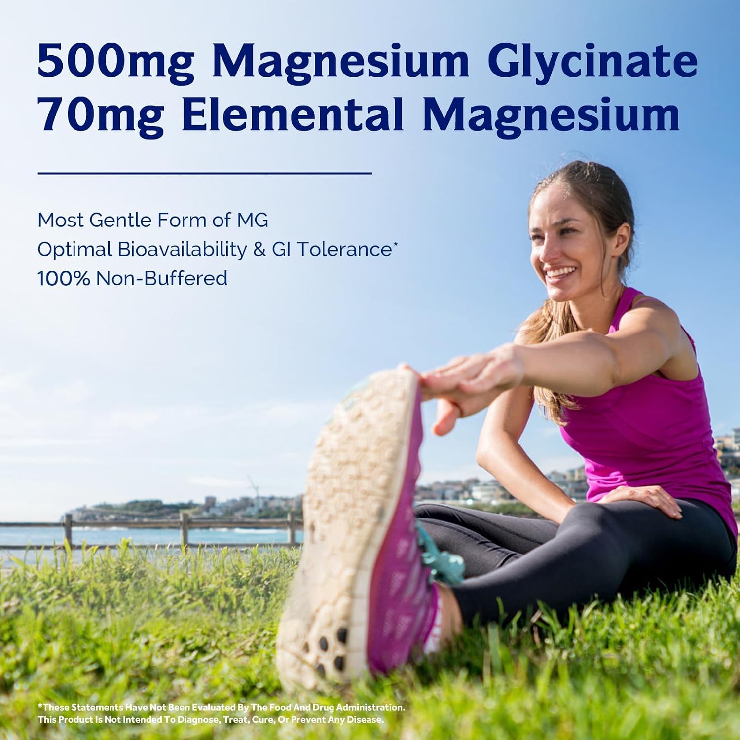 Detalle de Innate Vitality Magnesium Glycinate 500mg, 70mg Elemental, 120 Capsules