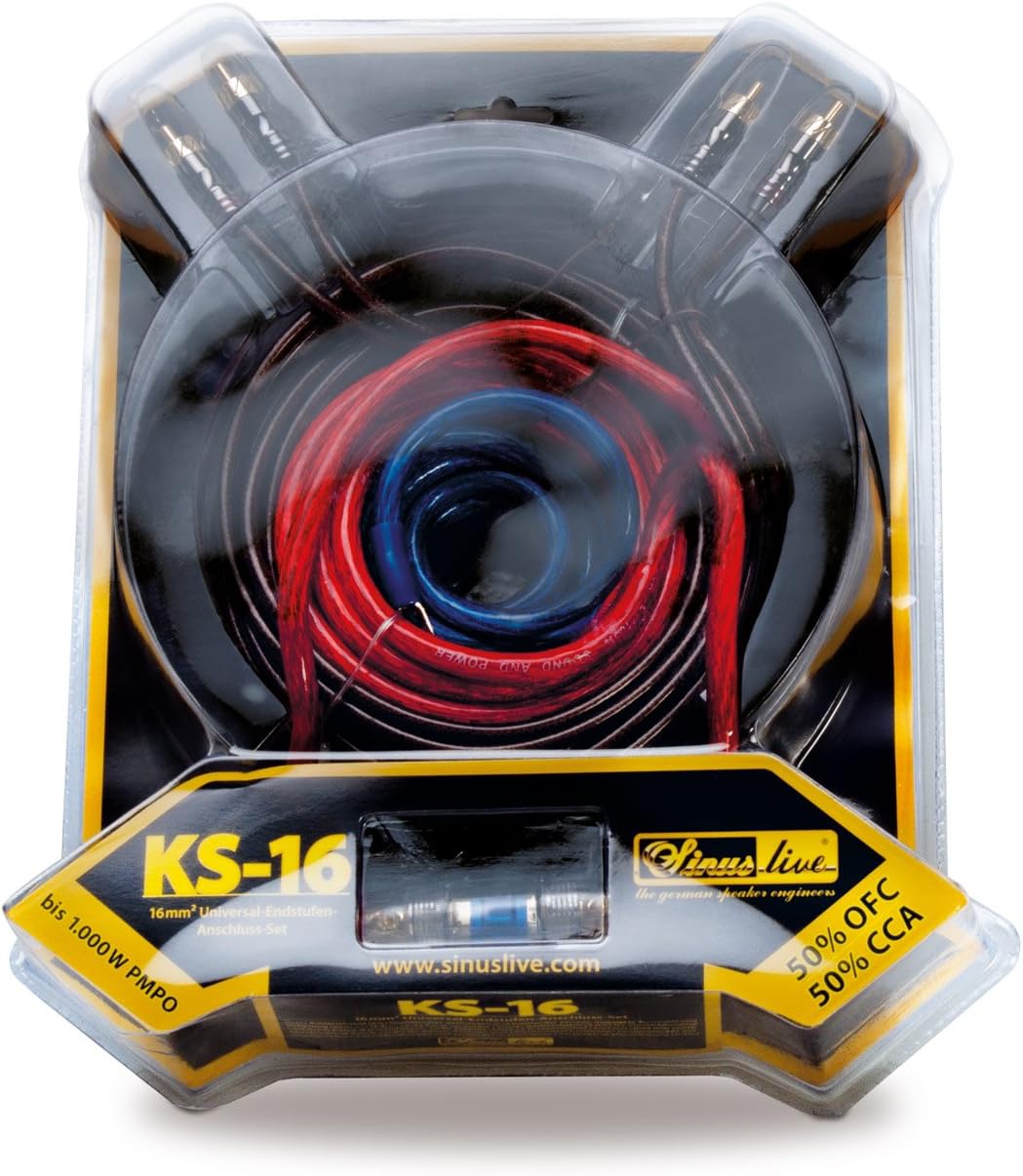 Detalle 2 de Sinuslive KS-16 5 m Car-HiFi Batteriekabel-Set (16 mm²)