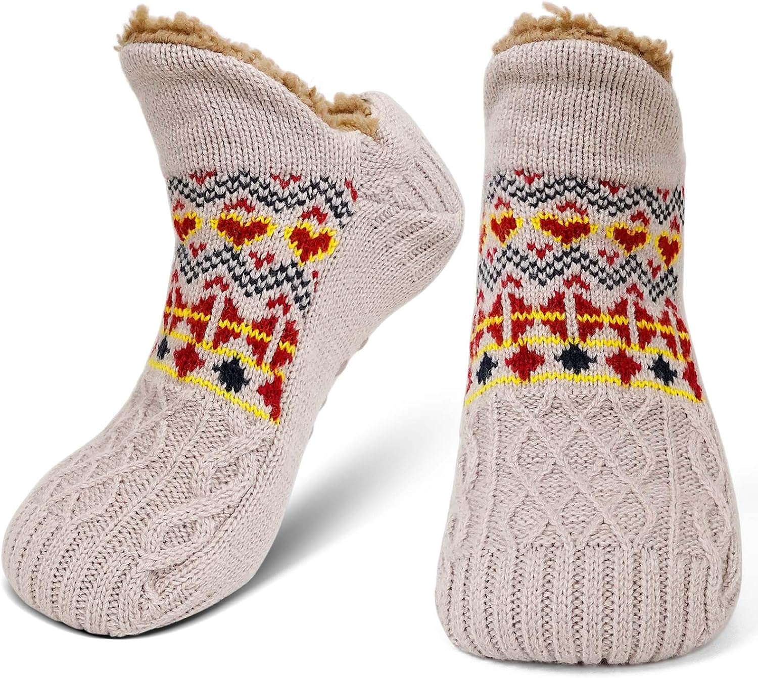 Detalle de ZFSOCK Hut Socks – męskie, ocieplane skarpety domowe z ABS