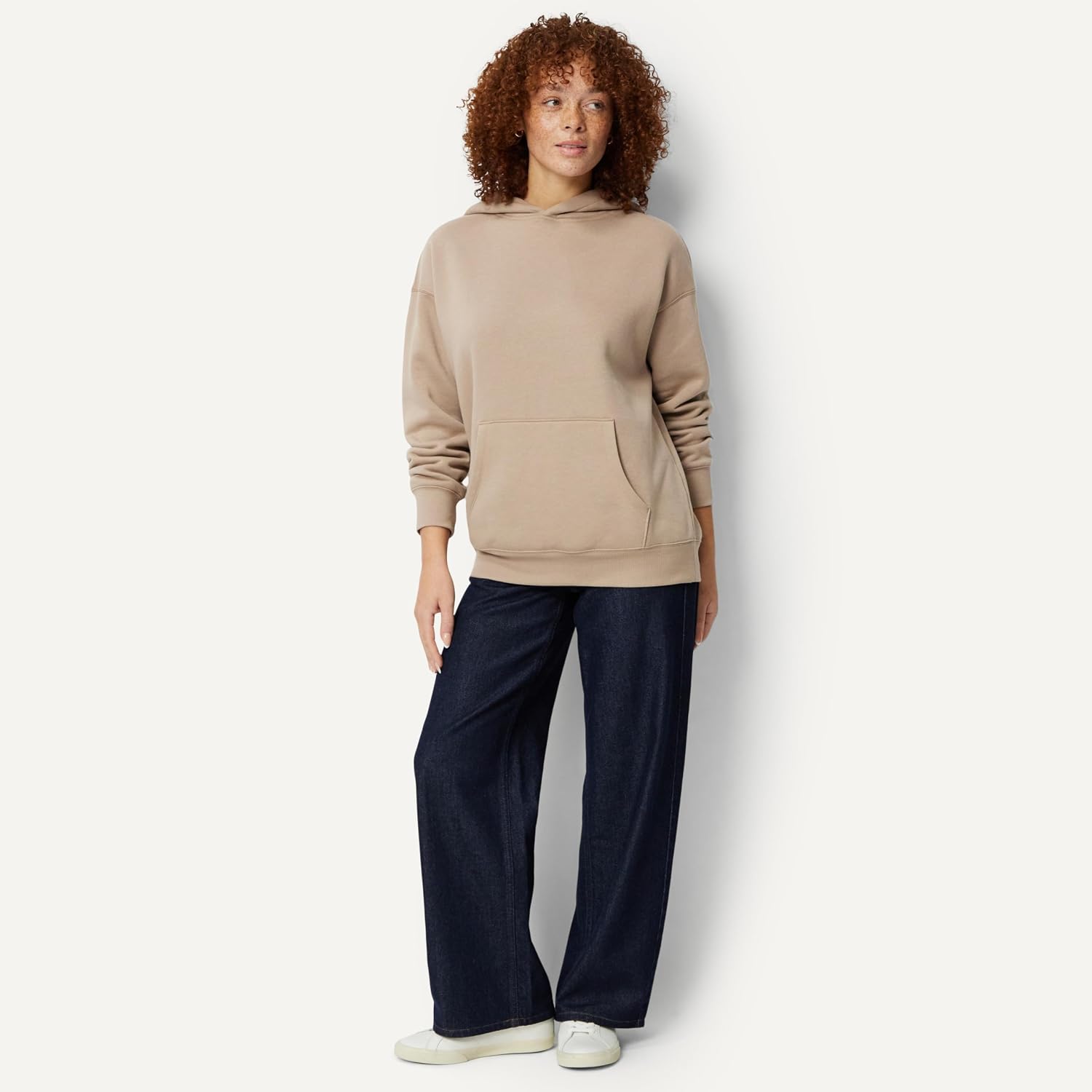 Detalle de Amazon Essentials Damen Oversize Fleece-Kapuzenpullover, Hoodie – Oversized Fit