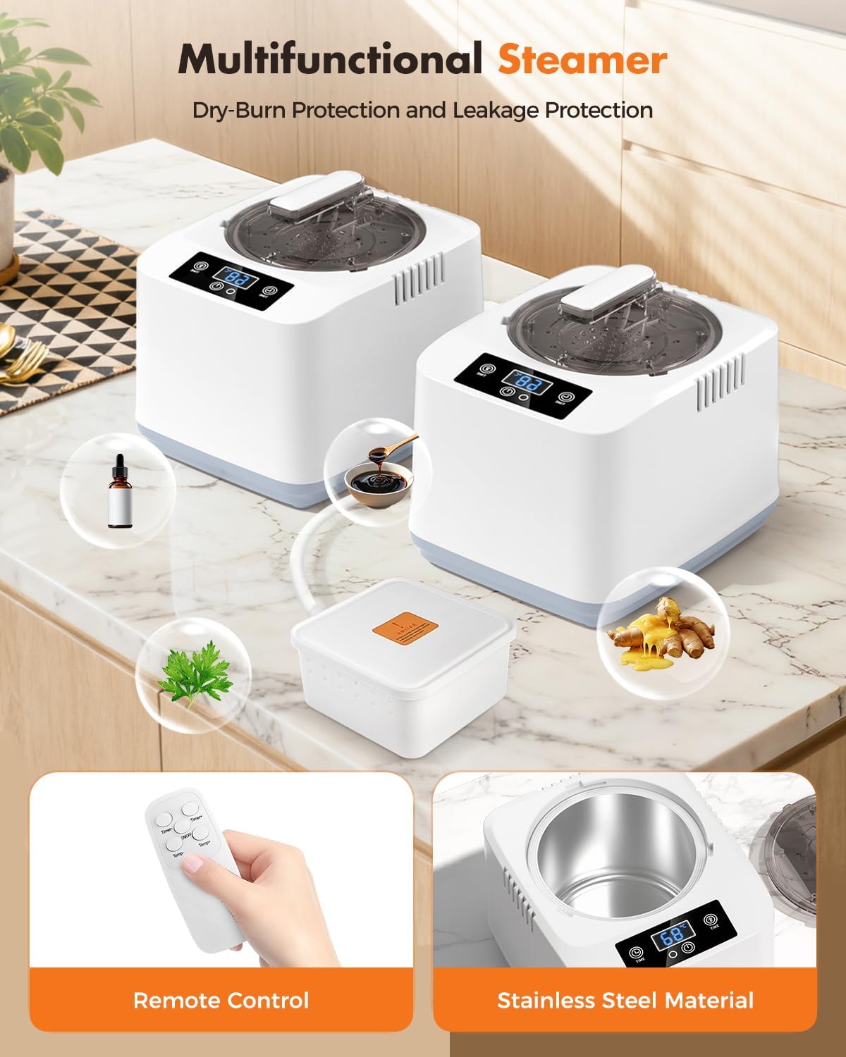 Detalle 2 de KASUE 2-Person Portable Steam Sauna Tent with Dual Steamers and Folding Chairs