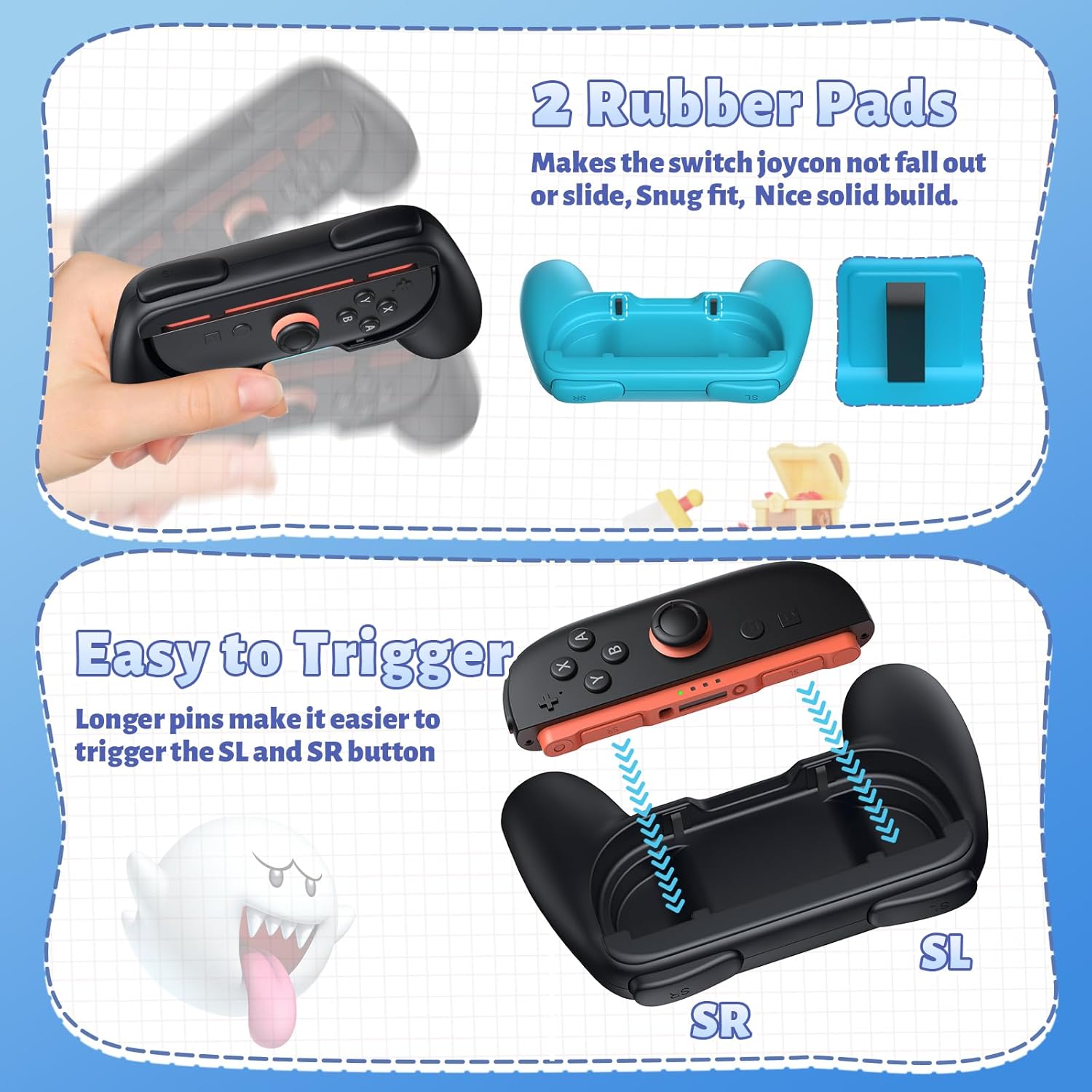 Thumbnail 3 de FASTSNAIL 4 Pack Grips for Nintendo Switch 2