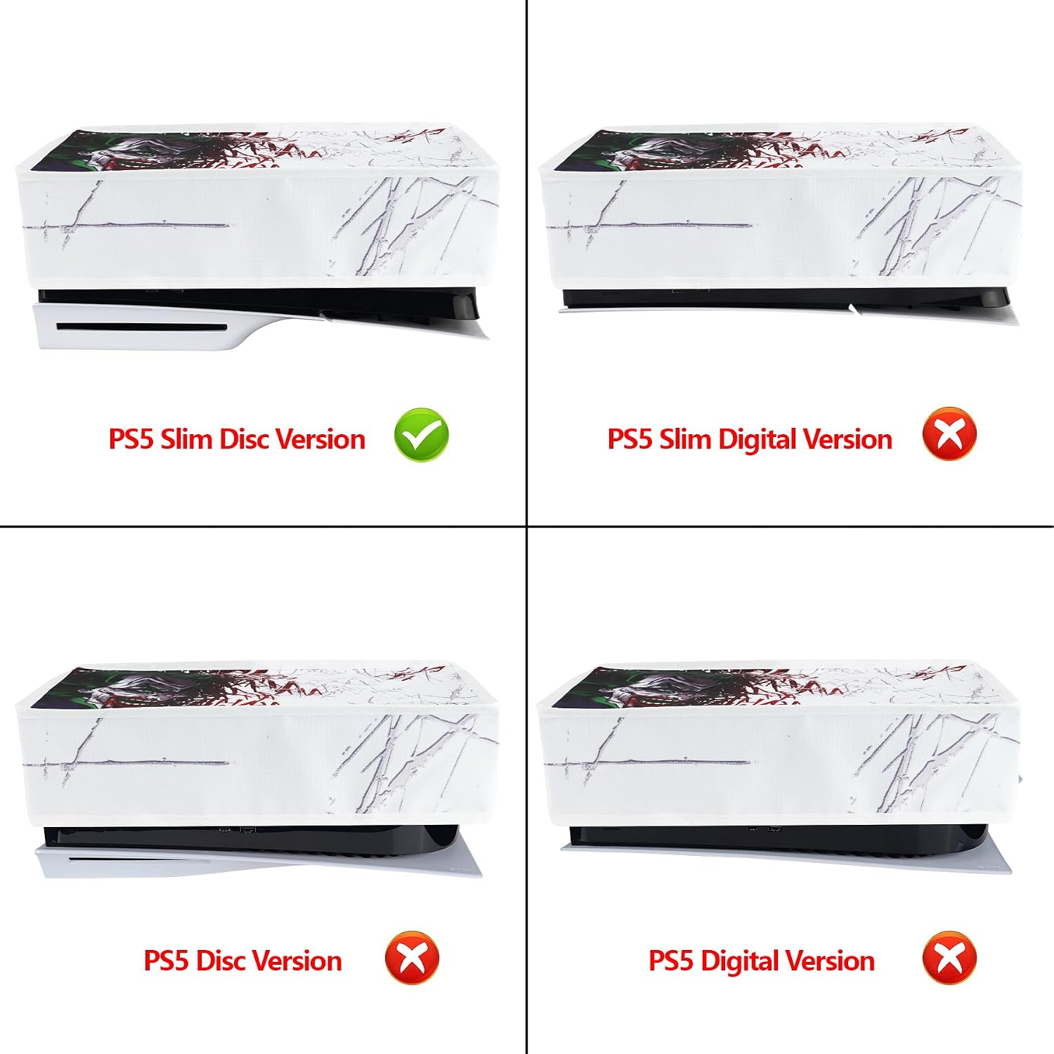 Detalle de PlayVital Horizontal Dust Cover for PS5 Slim Disc Edition: Nylon Shield for the New Smaller Design