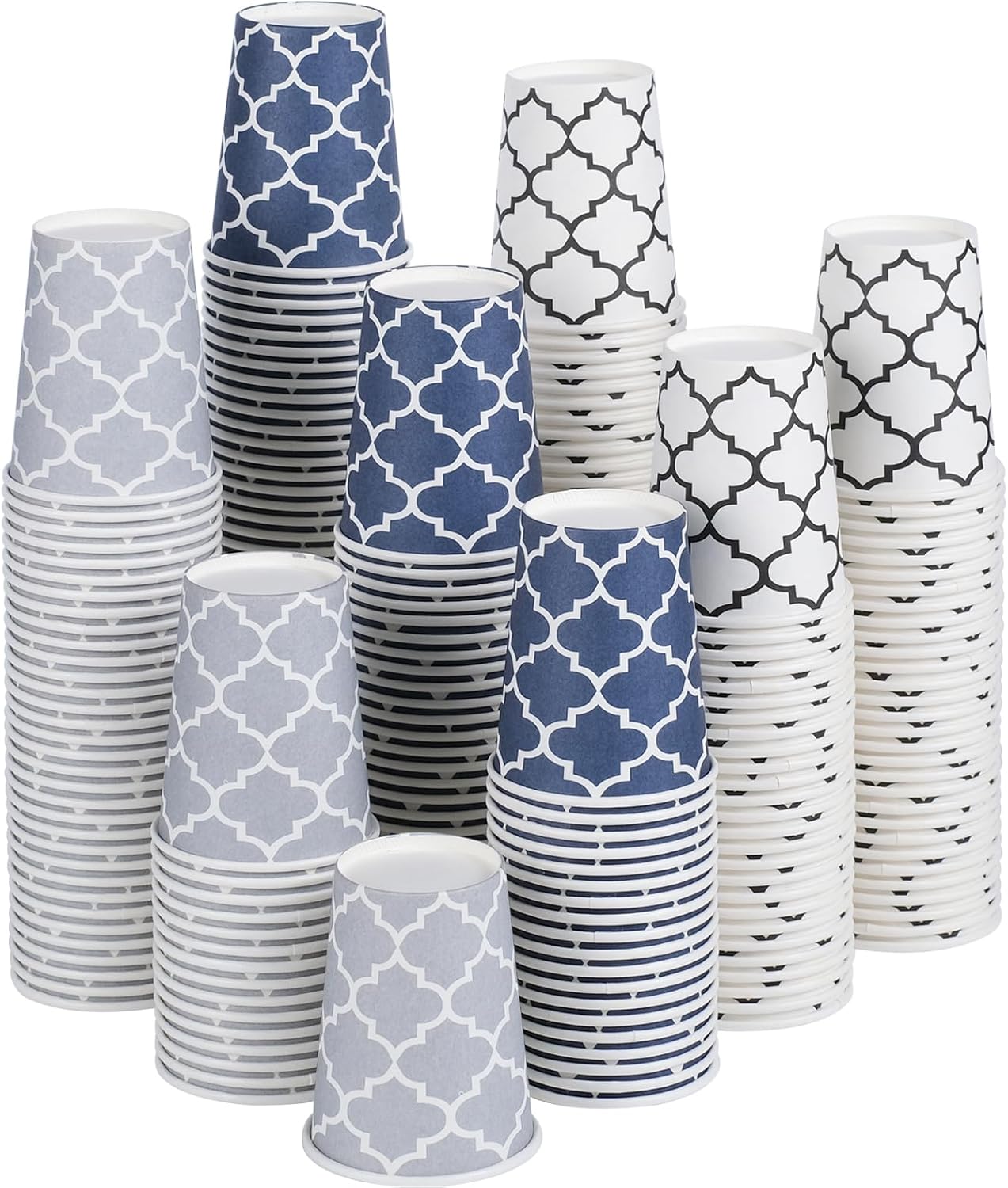 Detalle de Clawsoff 300 Pack 8 oz Paper Cups – Leak-Proof Disposable Coffee Cups for Hot & Cold Drinks