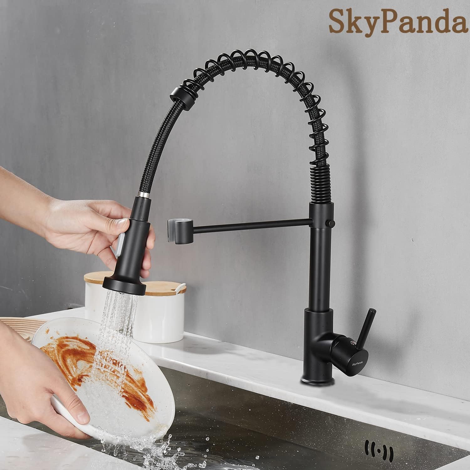 Detalle de SkyPanda ed760a4d-f775-4c40-96f1-150042b7ff48 köksblandare med utdragbar dusch