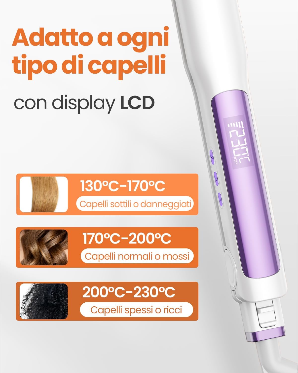 Thumbnail 5 de Faszin Piastra Capelli Professionale in Titanio 2‑In‑1 con Piastre Ioniche