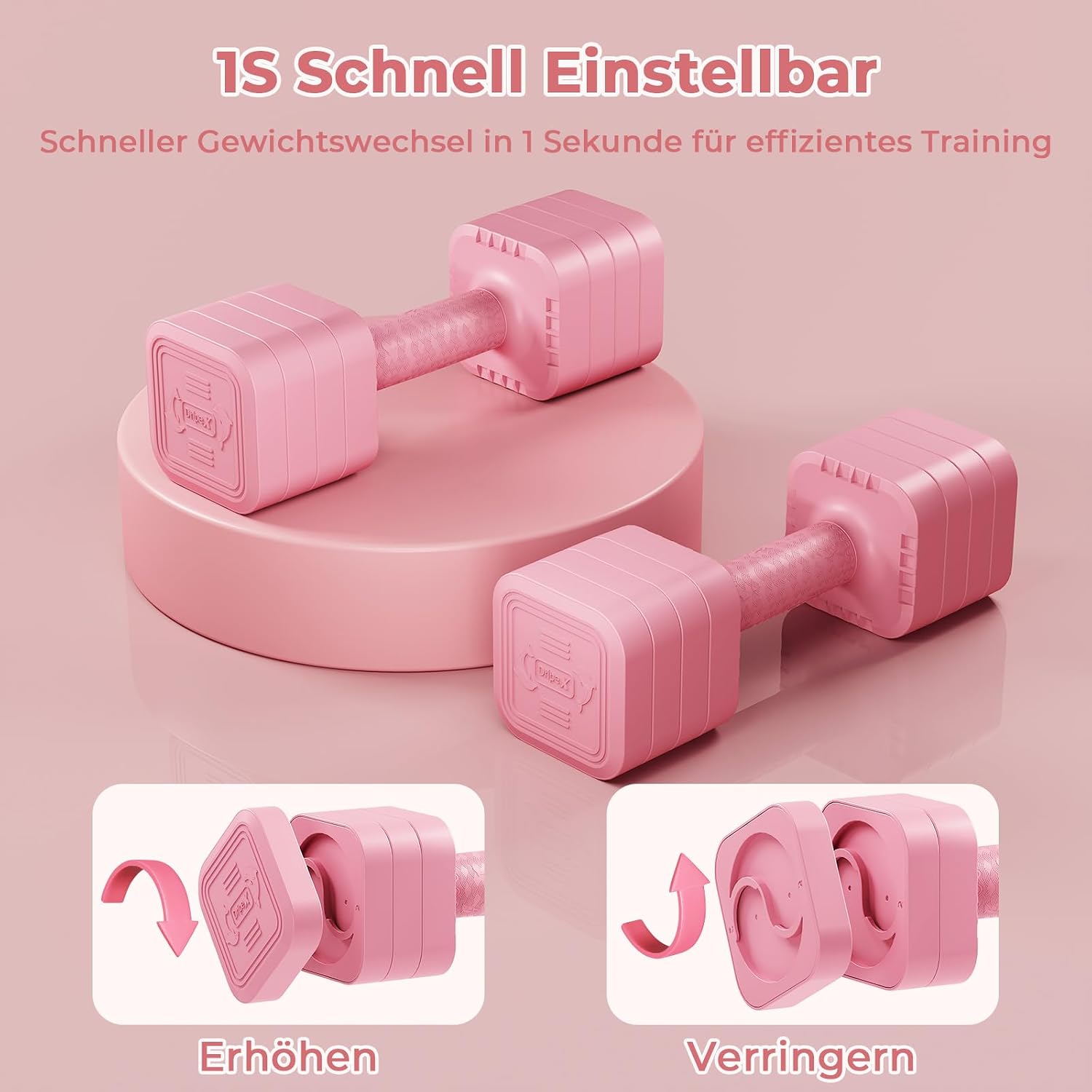 Detalle 2 de Dripex Verstellbare Hantel-Set 5 kg/2,5 kg 1 Paar đź’Ş