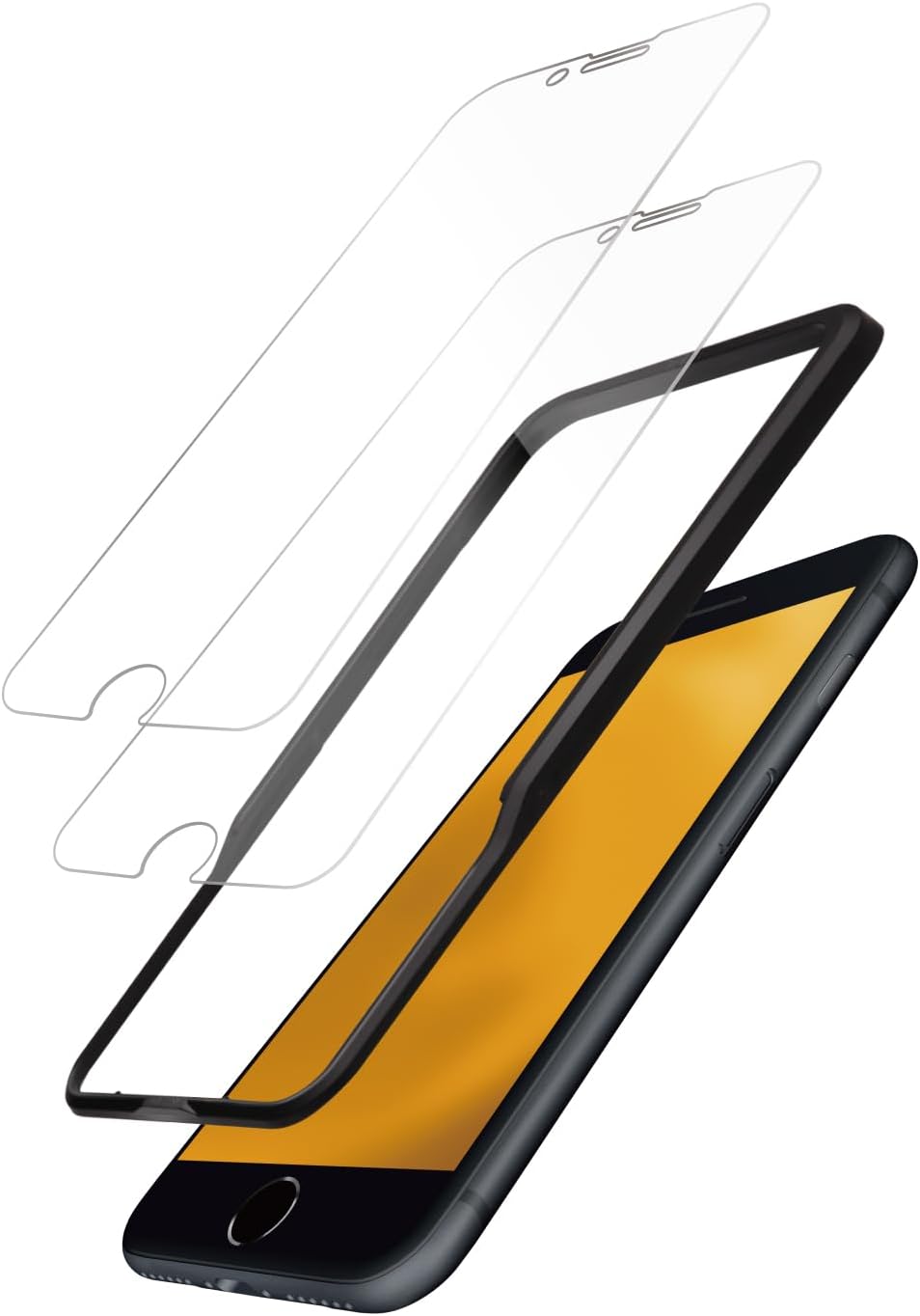 Detalle de エレコム PMWA22SFLGGW iPhone用ガラスフィルム 10H・指紋防止・2枚入り