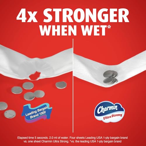 Detalle de Charmin Ultra Strong Toilet Paper, 6 Mega Rolls (24 Regular Rolls) - 2-Ply, Diamond Texture