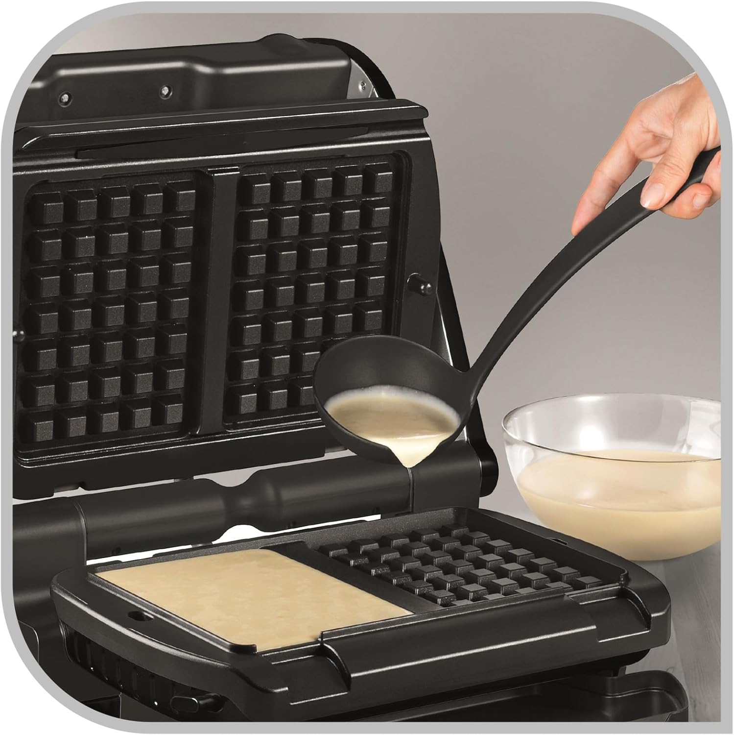 Thumbnail 3 de Tefal OptiGrill Waffelplatten (XA7248) für OptiGrill+ & Elite – inklusive Schöpfkelle