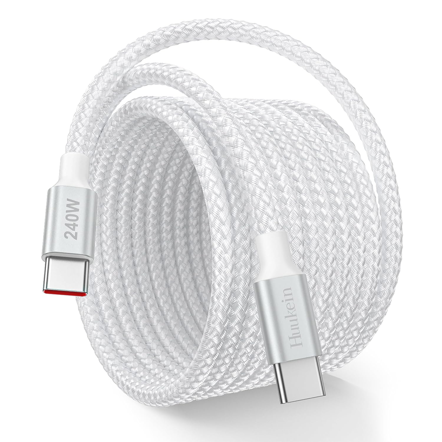 Detalle de 240W USB C auf USB C Kabel 1,5 m – PD3.1 Schnellladekabel, hochwertig, Weiß