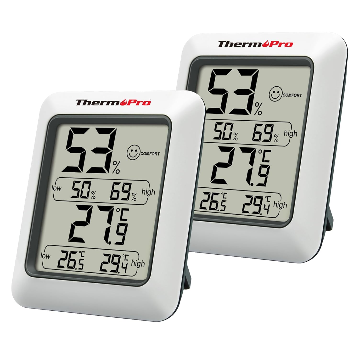 Detalle de ThermoPro TP50 digital room thermometer 2-pack