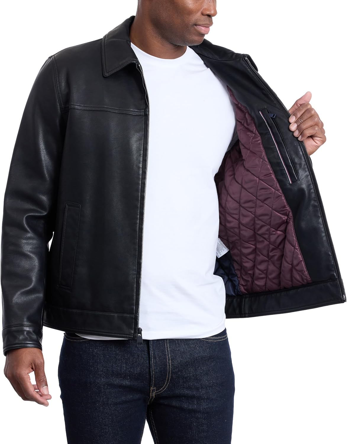 Detalle 2 de Tommy Hilfiger Faux Leather Jacket for Men