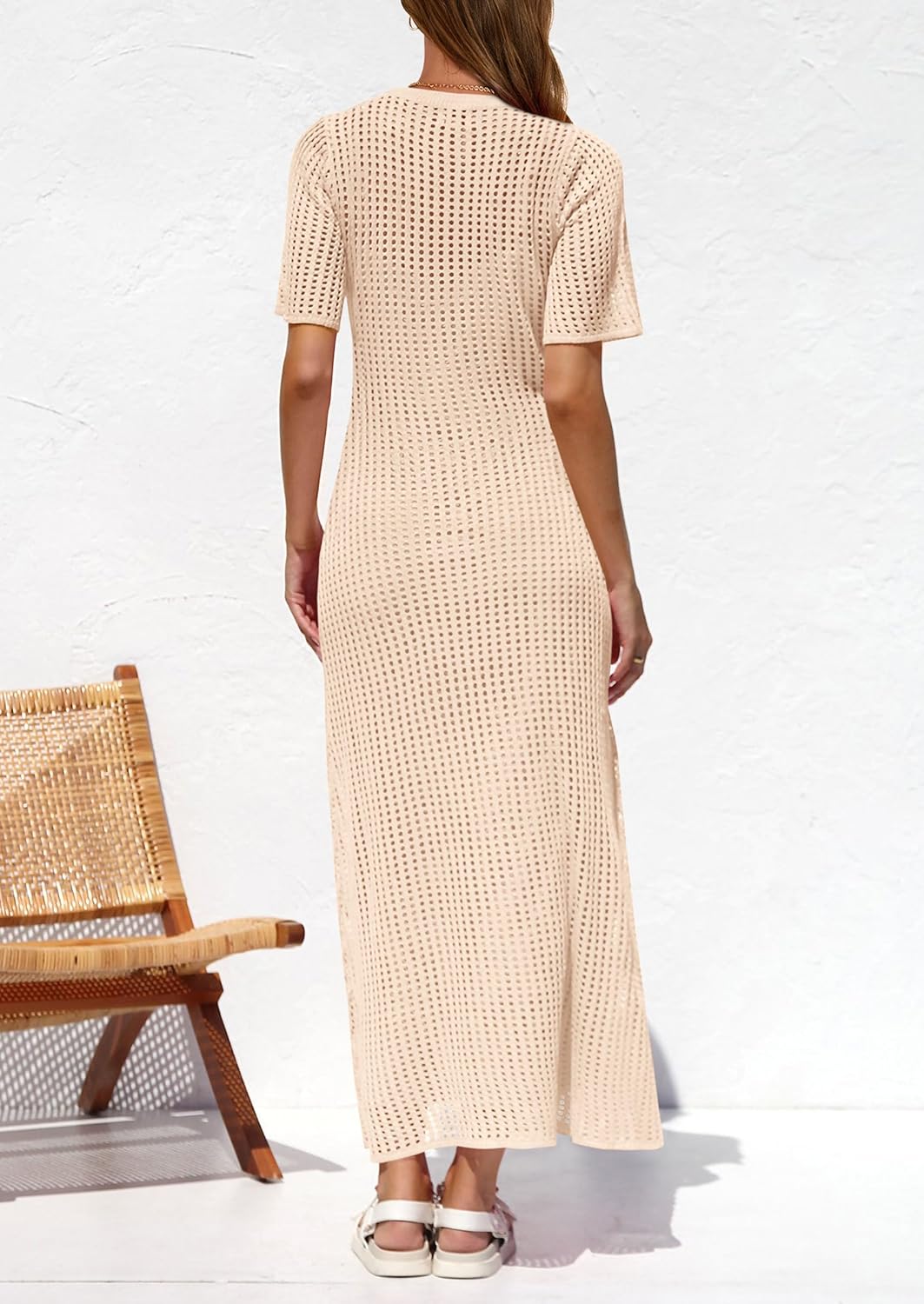 Thumbnail 1 de PrettyGarden Women's Eyelet Cover Up Dress: Resort Two-Piece Maxi for Summer