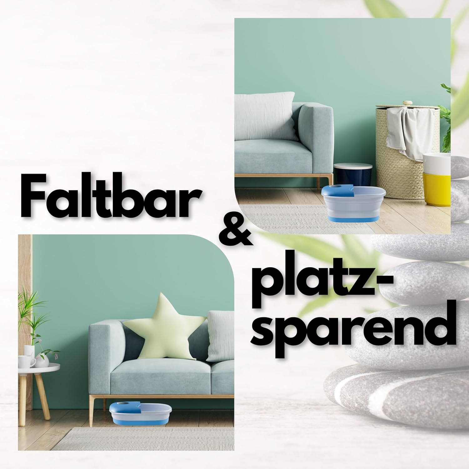 Thumbnail 4 de Fußsprudelbad mit Massage und Heizfunktion – 24 Shiatsu-Rollen, klappbar, Fernbedienung