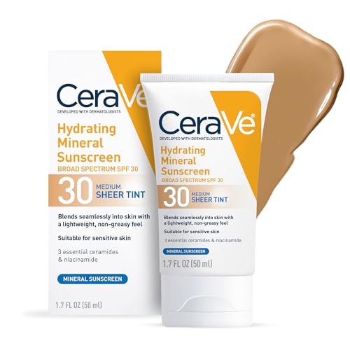 Detalle de CeraVe Tinted Sunscreen for Face SPF 30 Mineral Moisturizer (Medium, 1.7oz)