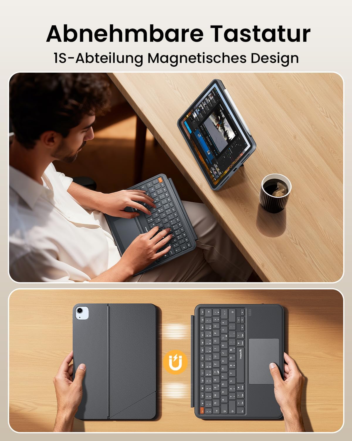 Thumbnail 2 de ProtoArc TK500 iPad Hülle 11" ⌨