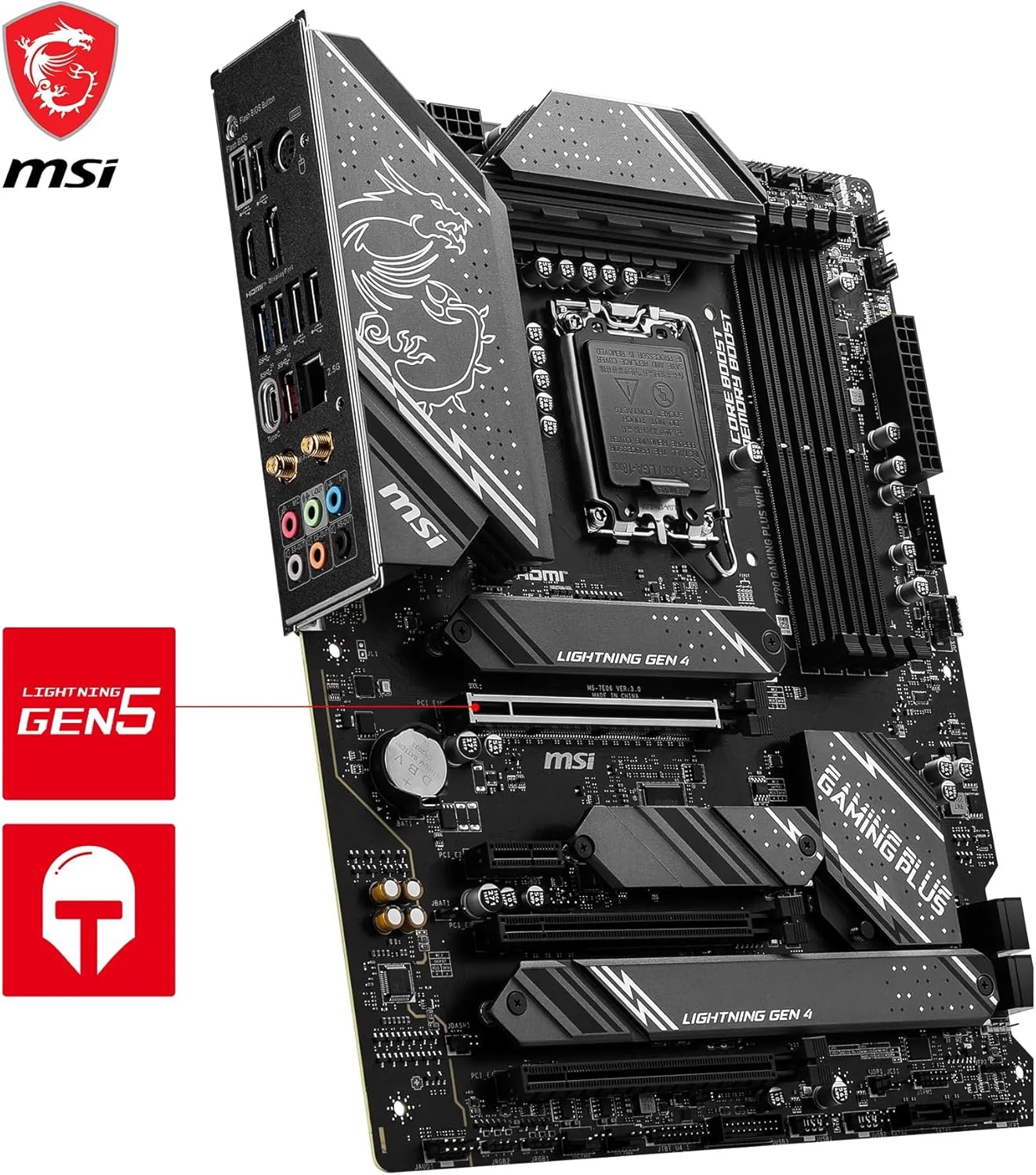 Thumbnail 4 de MSI Z790 Gaming Plus WiFi ATX motherboard for Intel 12th–14th Gen (LGA 1700) with DDR5 up to 7200+MHz/OC