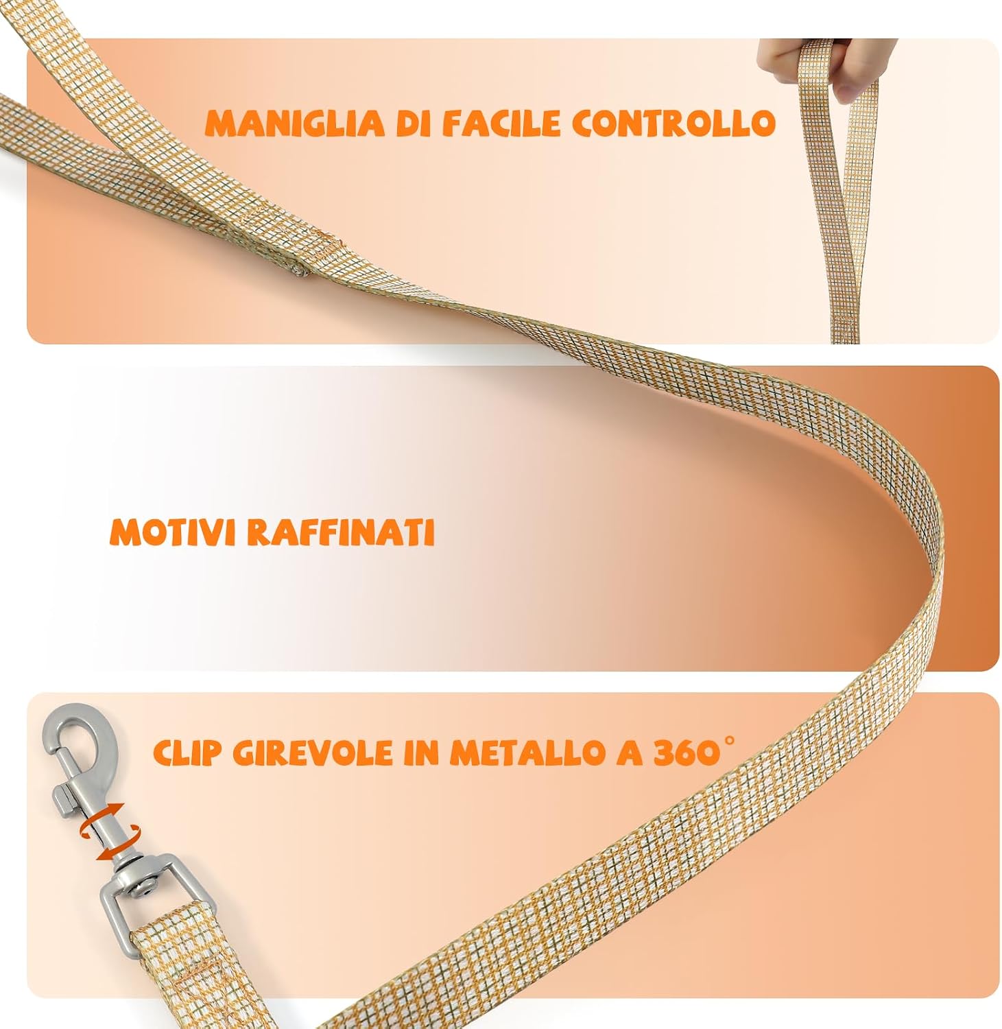 Detalle de COMSLE Pettorina con guinzaglio per cani taglia piccola XS, morbida imbottitura marrone con inserti riflettenti