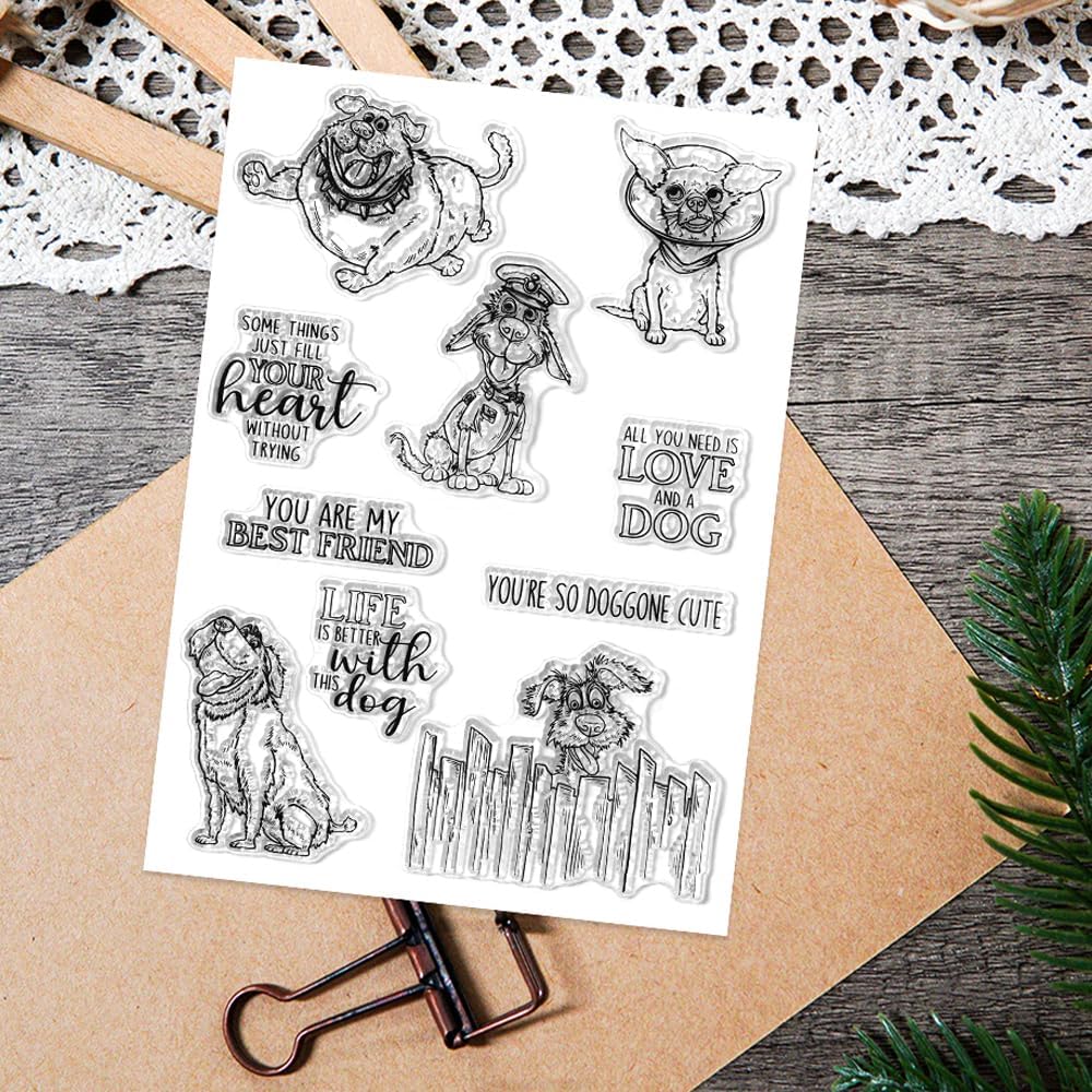 Detalle de FUGUT Dog Stamps and Dies 7.08 × 5.11 in