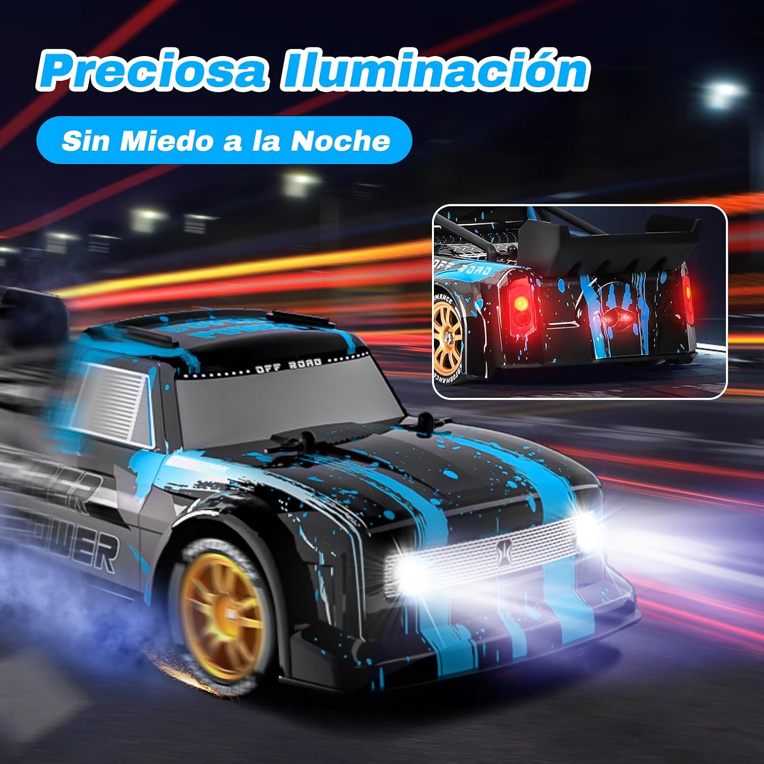 Thumbnail 5 de Joellfuner Coche Teledirigido Drift 1:14 4WD Luz y Niebla