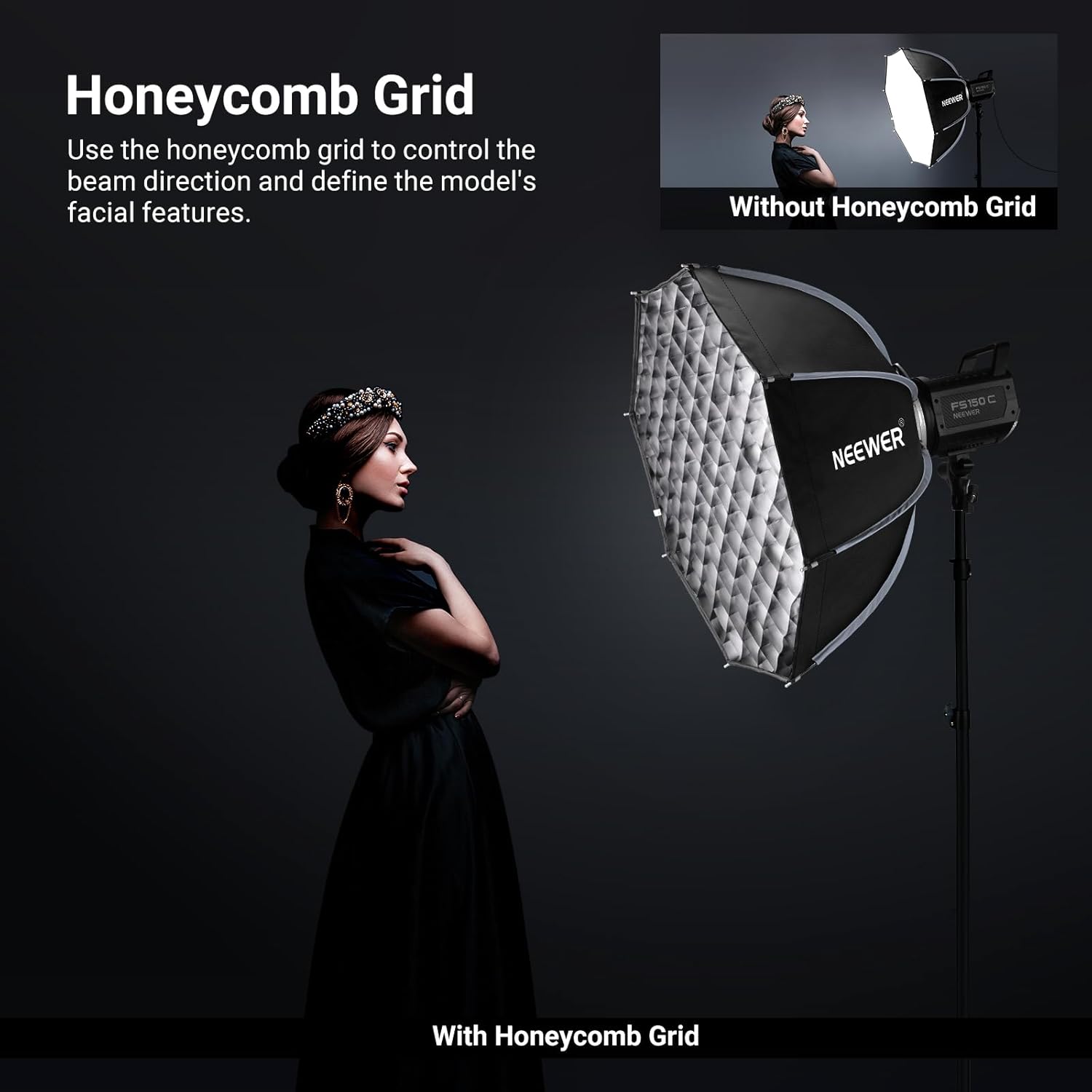 Thumbnail 3 de Neewer 25.6in Octagonal Softbox for Bowens