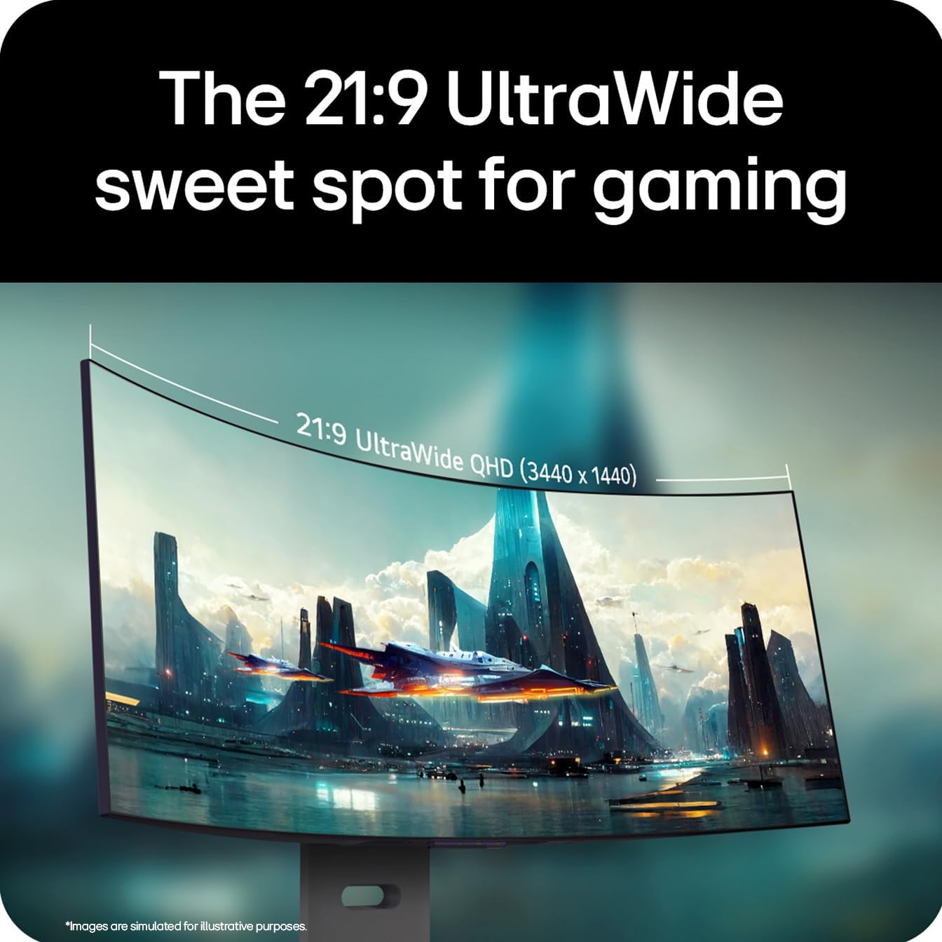 Detalle de LG UltraGear OLED GX9 34" 34GX900A-B: 34-Inch WQHD Curved OLED Gaming Monitor
