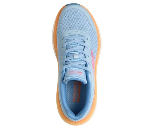 Detalle de Skechers Donna Max Cushioning Endeavour Canova Trainers – Blue Synthetic/Orange Trim, 41 EU