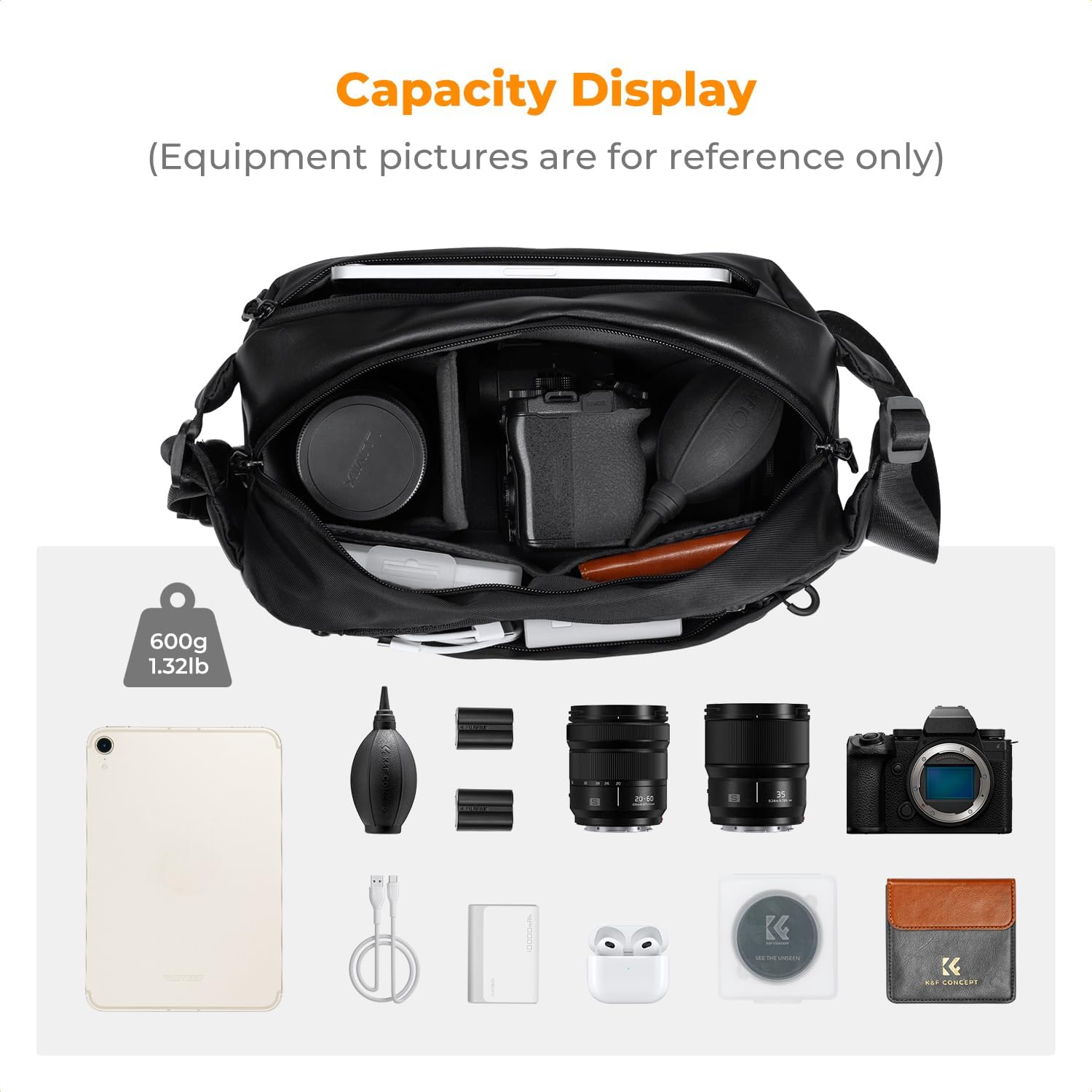 Detalle 2 de K&F CONCEPT borsa tracolla per fotocamera 10 L