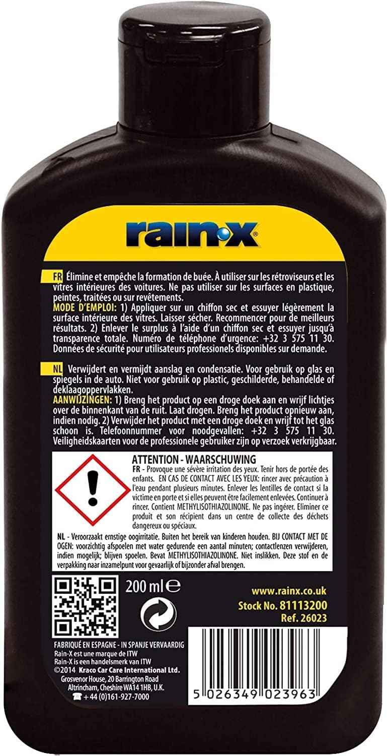 Detalle de Rain‑X Anti‑Pluie 2×200 ml