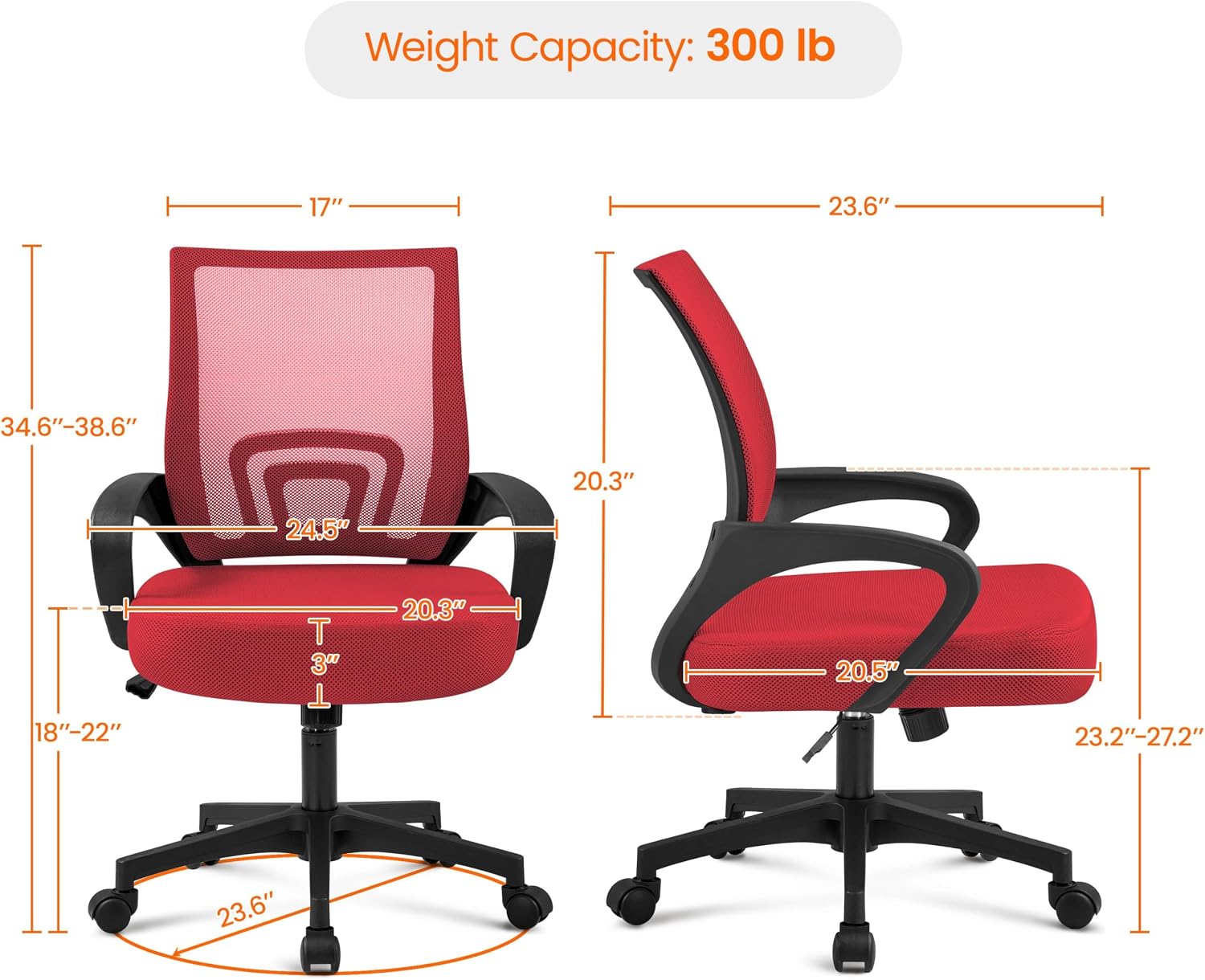 Detalle de Yaheetech Mesh Office Chair