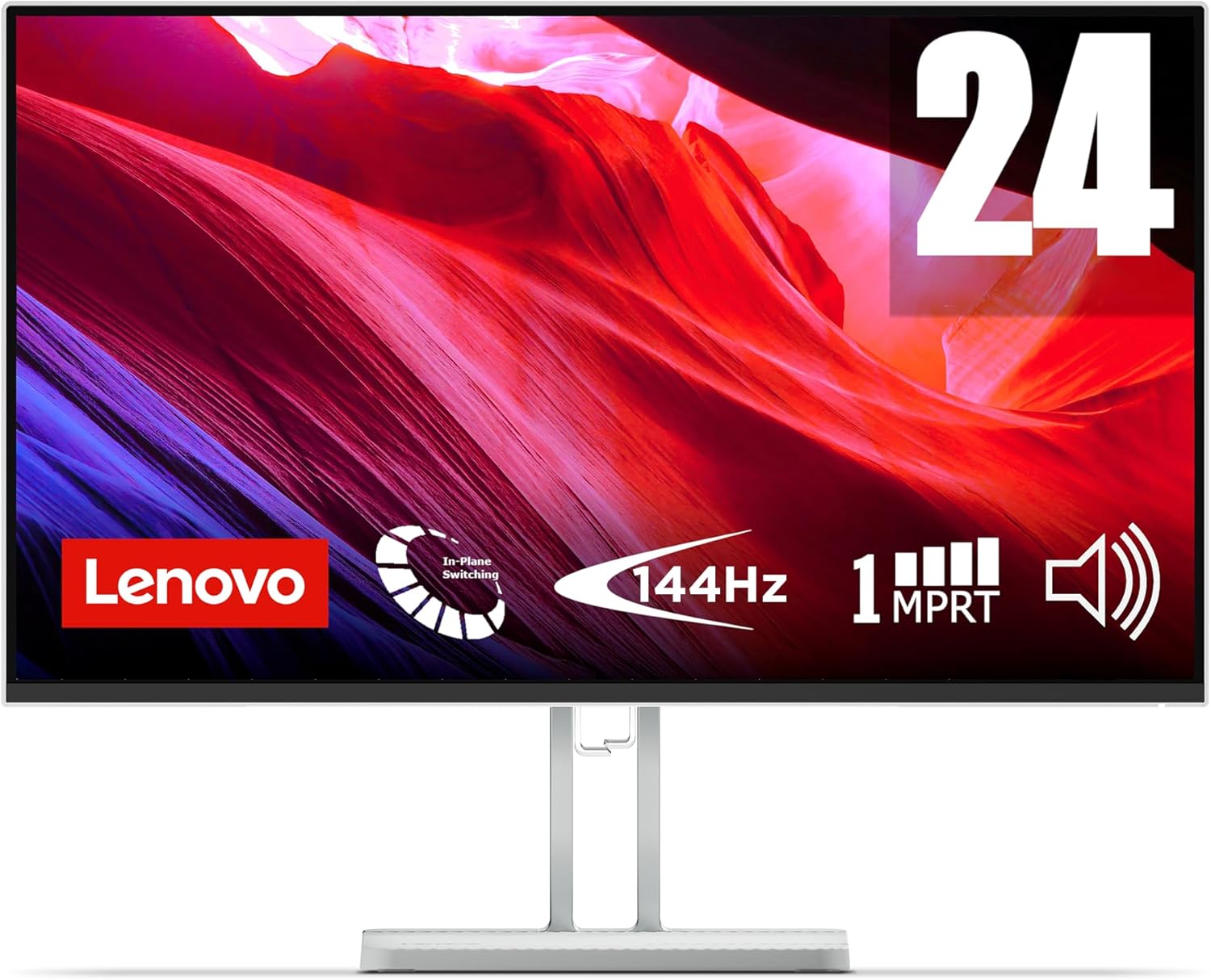 Detalle de Lenovo L24-45: Monitor IPS 24" Full HD 144 Hz per Gaming, Studio e Home Office