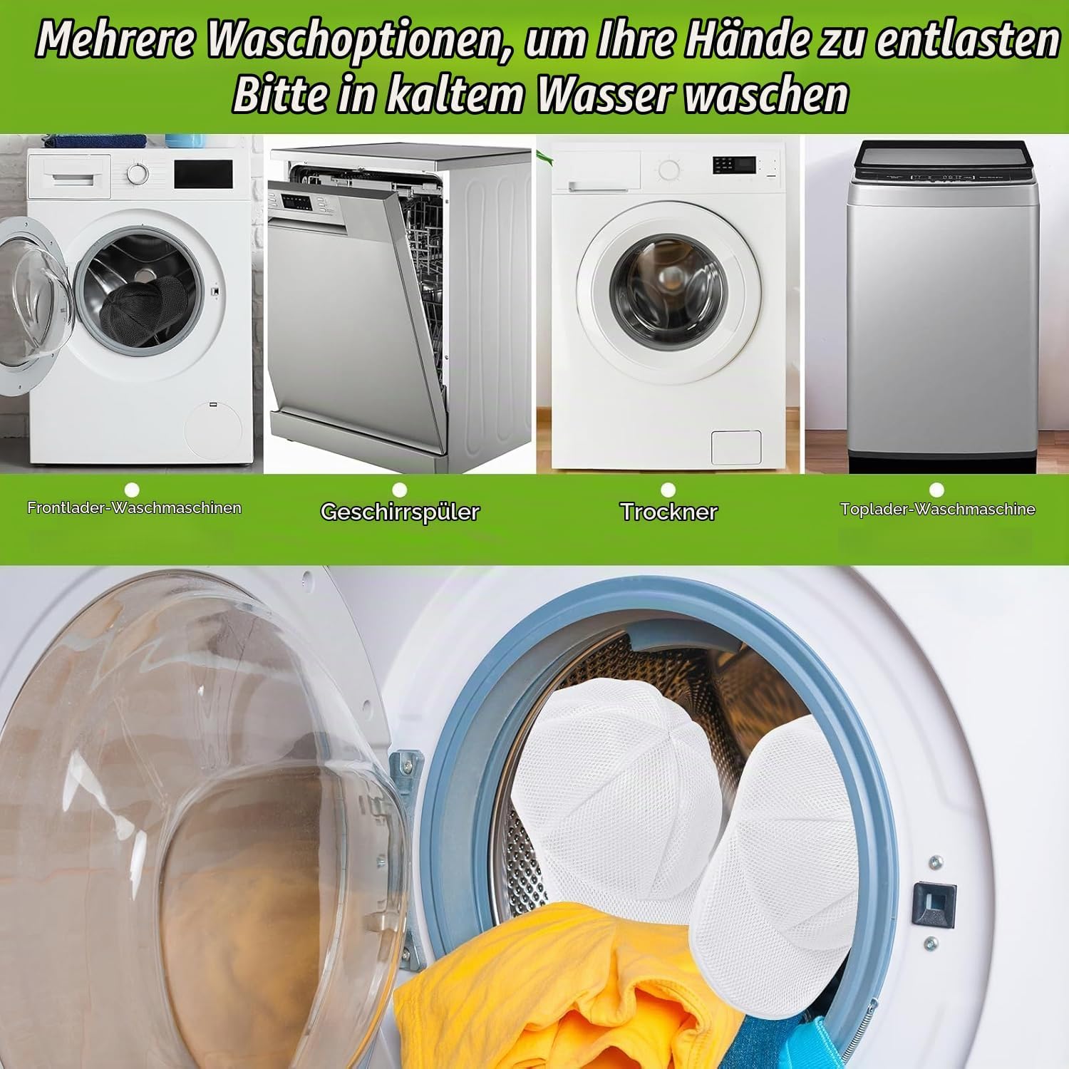 Detalle de Haiou 2 Stück Hut-Unterlegscheibe / Cap Washer – Halterung für Baseballkappen (Weiß)