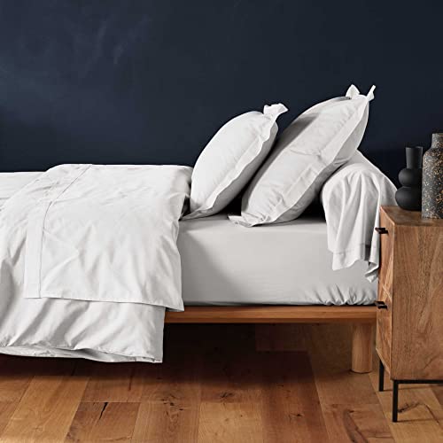 Detalle de Drap housse Lina Blanc 90 x 190 cm – 100% coton par Douceur d'Intérieur