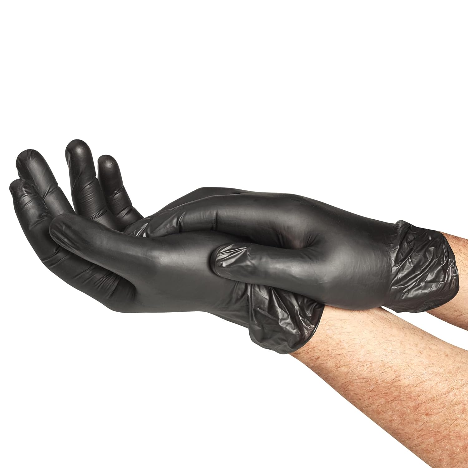 Thumbnail 3 de Spontex Extra Black Vinyl Einmalhandschuhe – ungepudert, latexfrei, Größe L, 100er Pack, schwarz