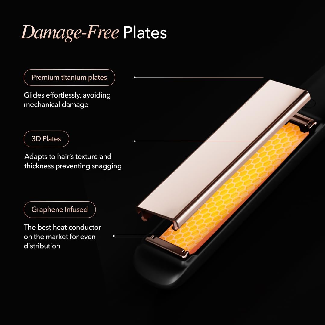 Thumbnail 2 de SRILabs StyleQ Flat Iron Hair Straightener Styler with GraphFlow Tech, Infrared Light Therapy, Negative Ions
