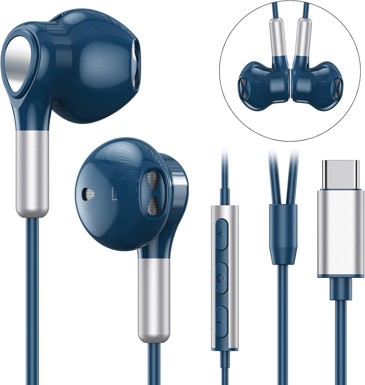 Thumbnail 1 de USB C Headphones for Samsung Galaxy S24