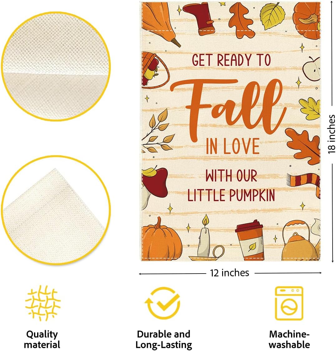Detalle de Fall Pregnancy Announcement Garden Flag, 12 x 18 Inches