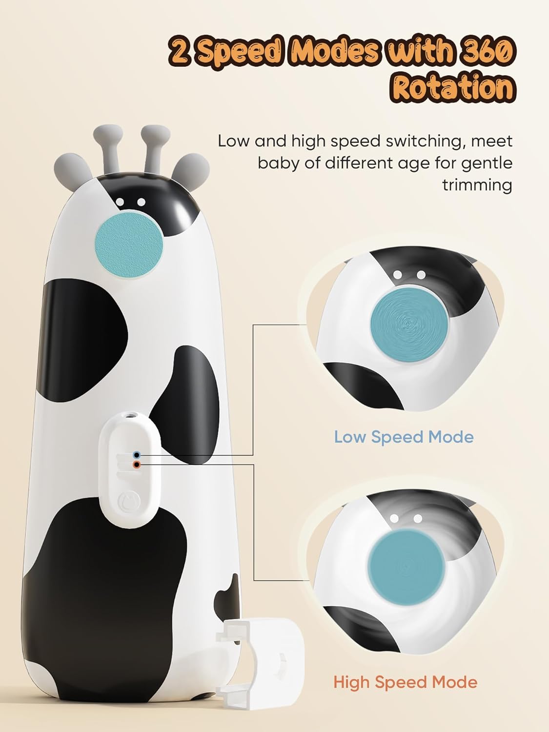 Thumbnail 1 de Megainvo Baby elektrische Nagelfeile & Nagelpflegeset für Neugeborene (mit Licht, einstellbarer Geschwindigkeit)