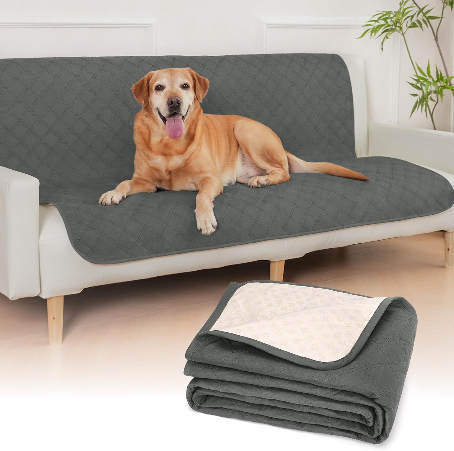 Detalle de HezzLuv wasserdichte Hundedecke – Schutz, Komfort und Sauberkeit für Sofa und Bett
