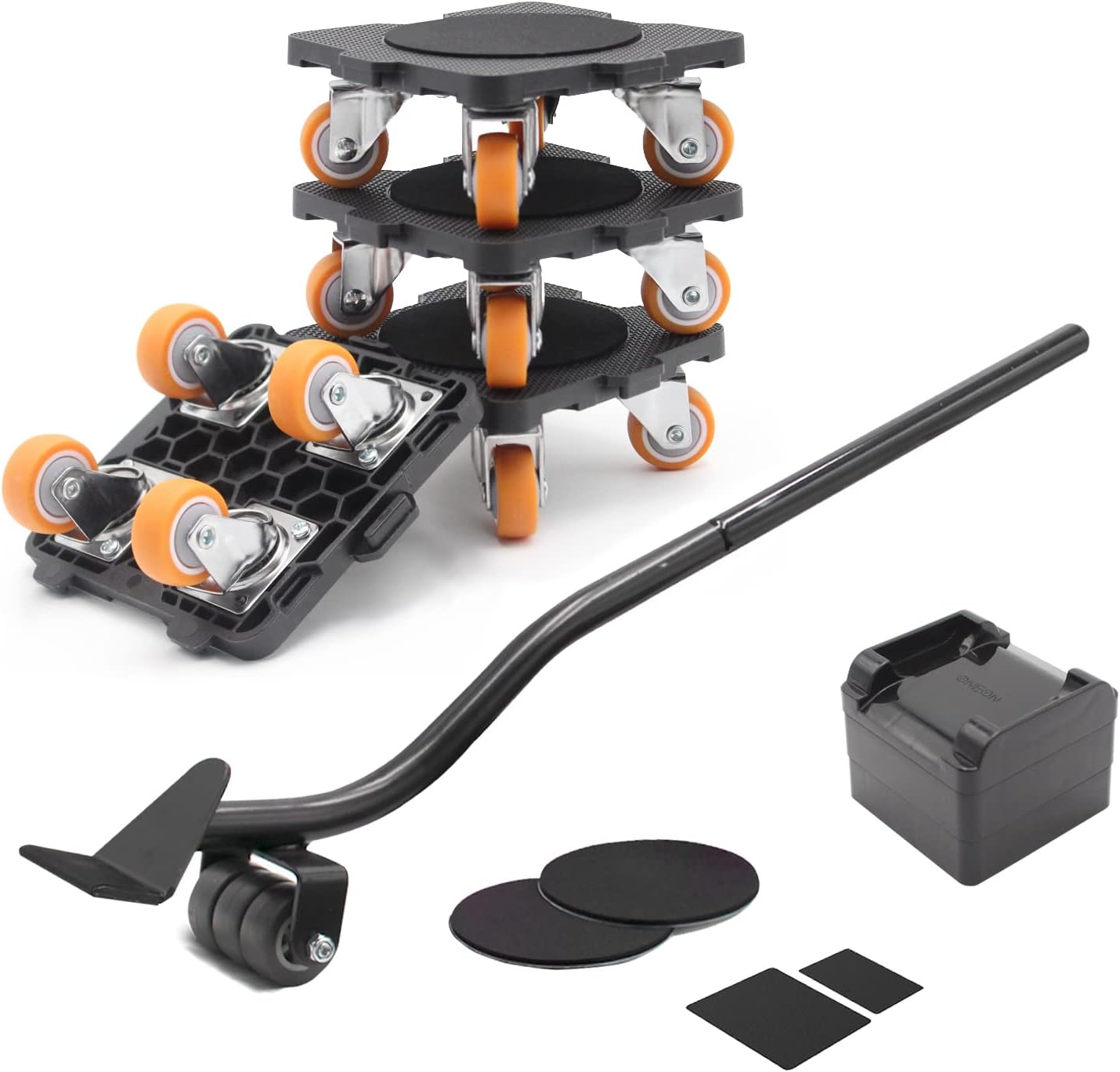 Detalle de ONEON Sollevatore Mobili con Ruote: Dolly con ruote a rotazione 360° per spostare mobili pesanti fino a 300 kg