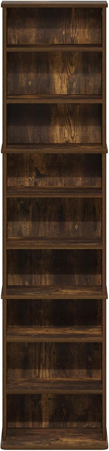Thumbnail 6 de Furinno Jaya DVD Shelf: 9-Shelf Tall Narrow Media Cabinet in Amber Oak