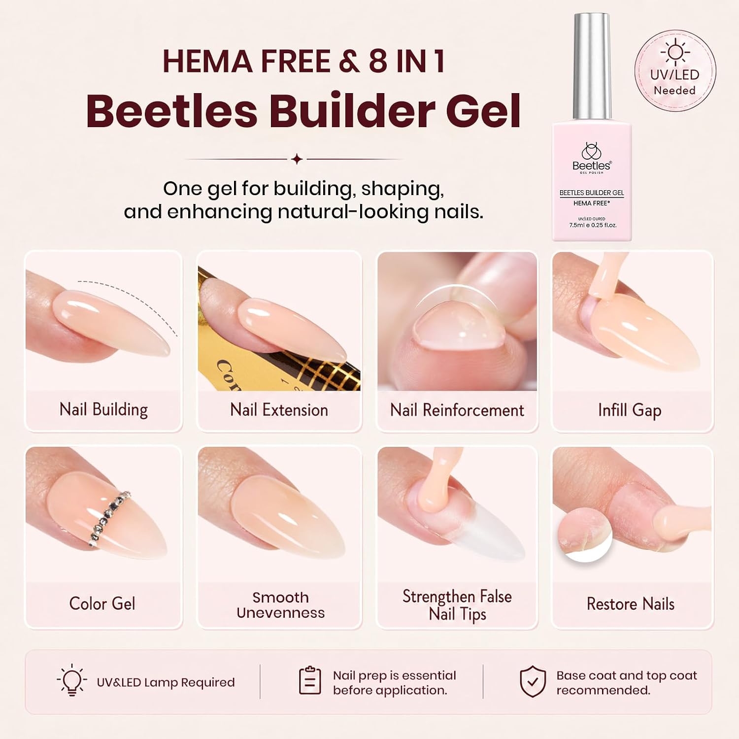 Thumbnail 5 de Beetles Builder Gel Nail Kit, HEMA-Free