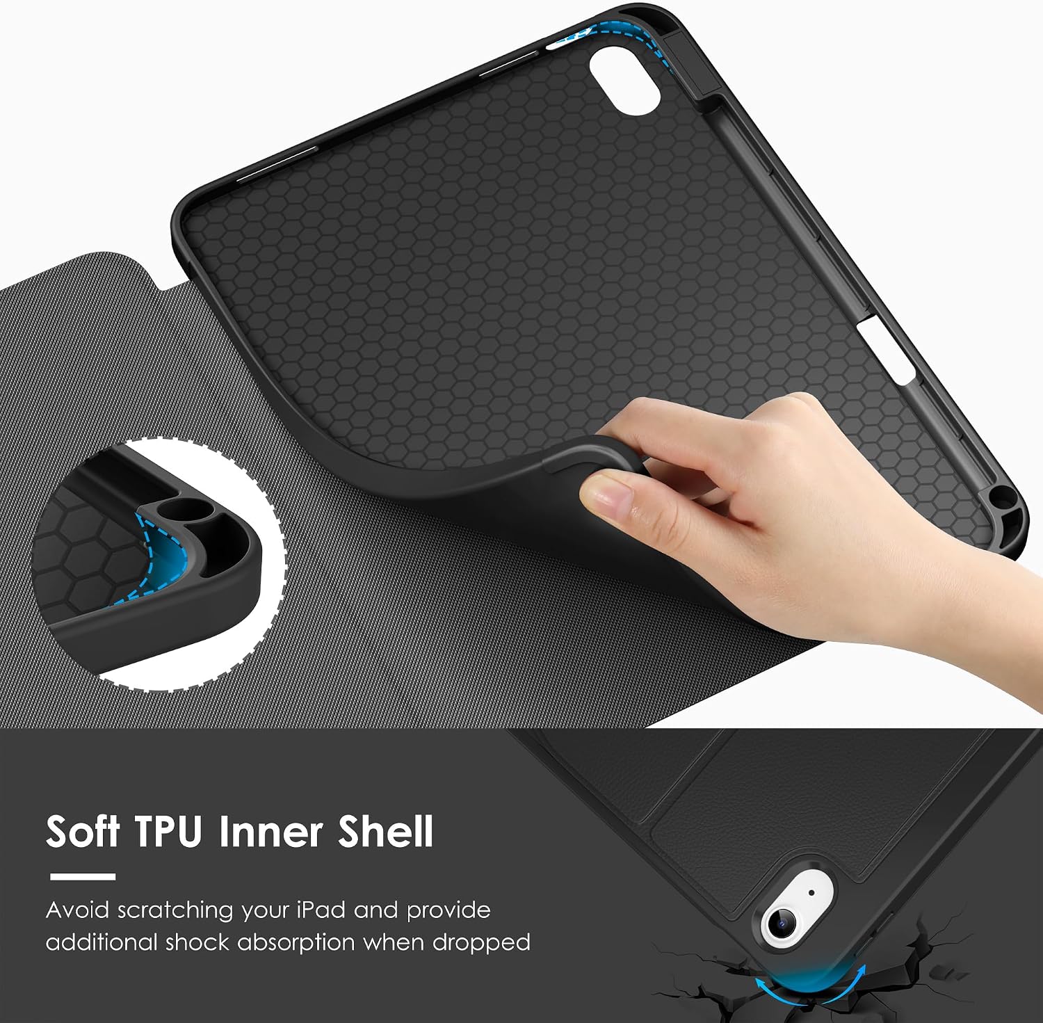Detalle de VIKESI iPad Case for A16 11-inch and 10th Gen 10.9-inch, Magnetic Stand