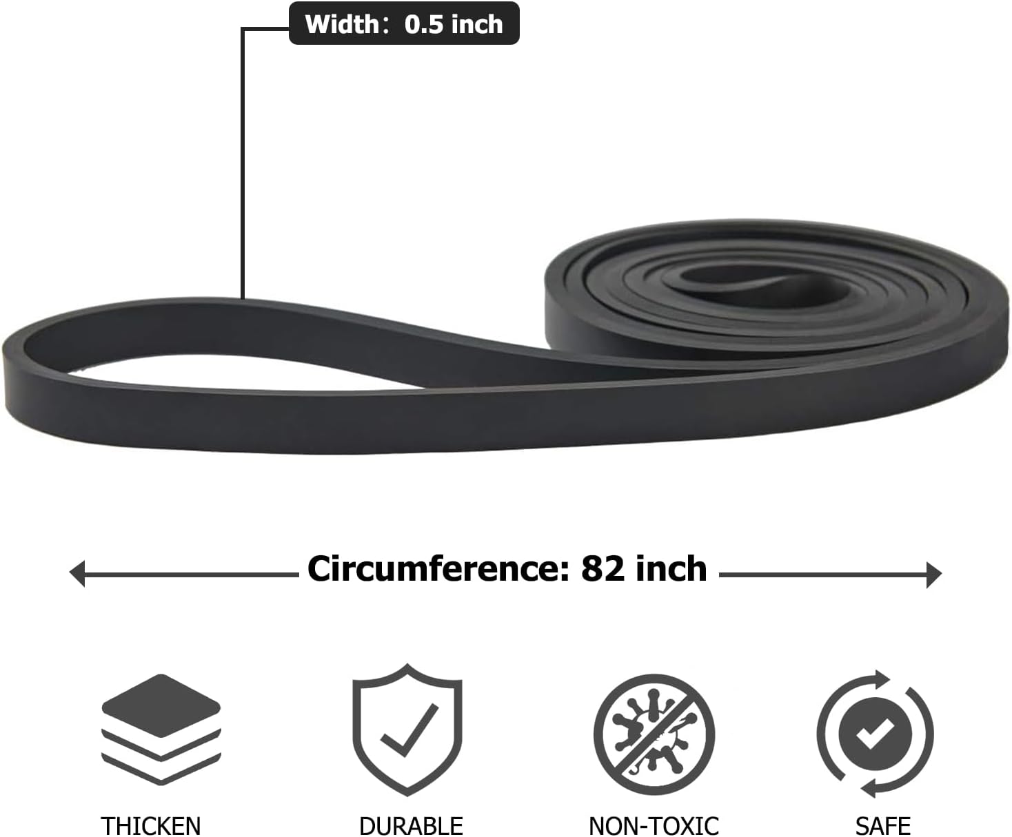 Detalle 2 de WSAKOUE WSB-06 Pull-Up Assistance Band, Natural Rubber, 15–35 lb