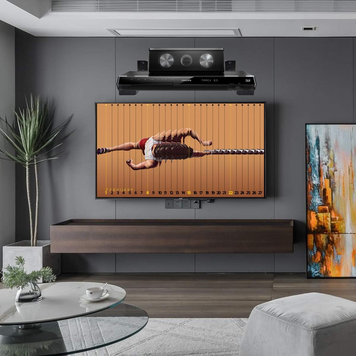 Thumbnail 3 de Suptek Soundbar-Wandhalterung SPLK201 für Mittelkanal-Lautsprecher (1 Paar), schwarz