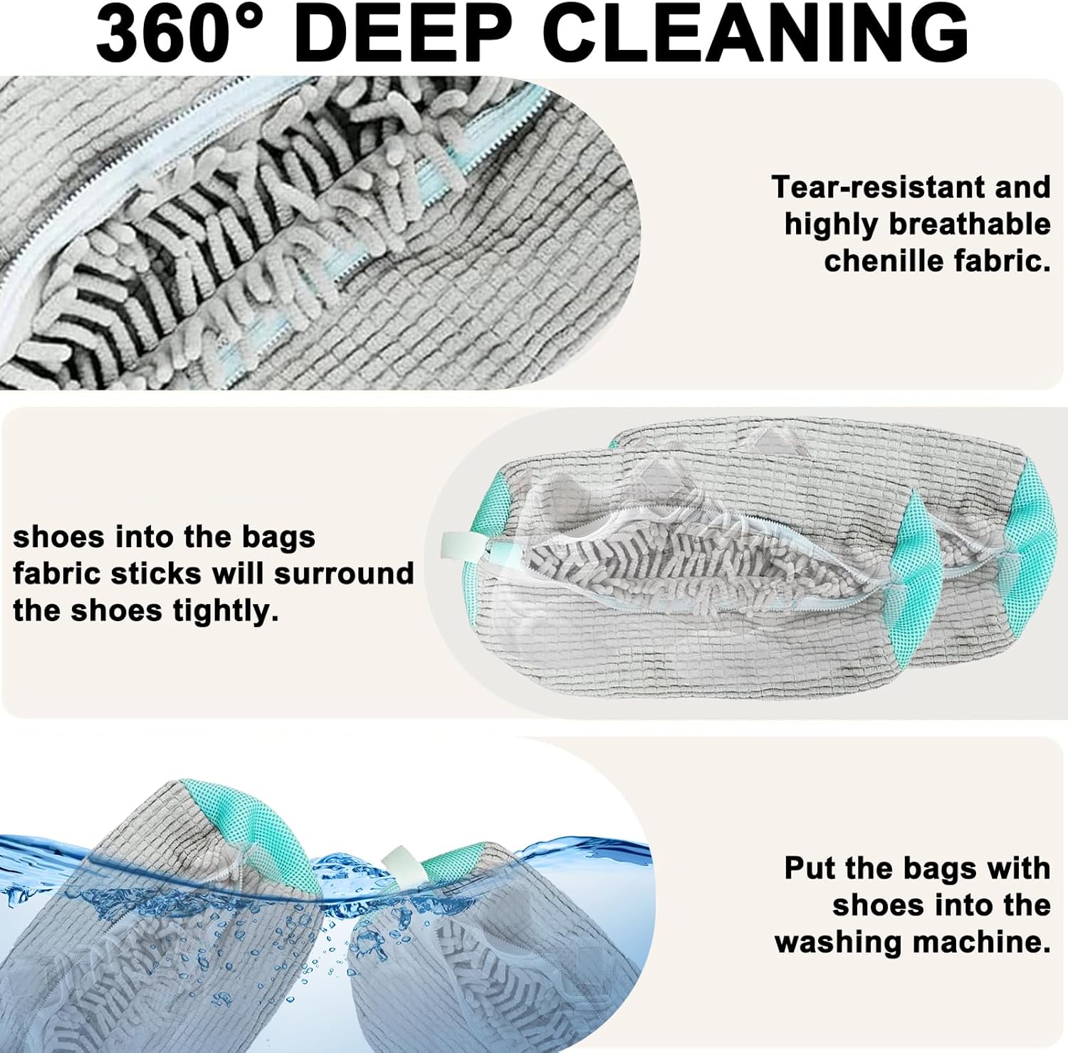 Detalle 2 de Trainer Washing Machine Bag 2pcs for shoes