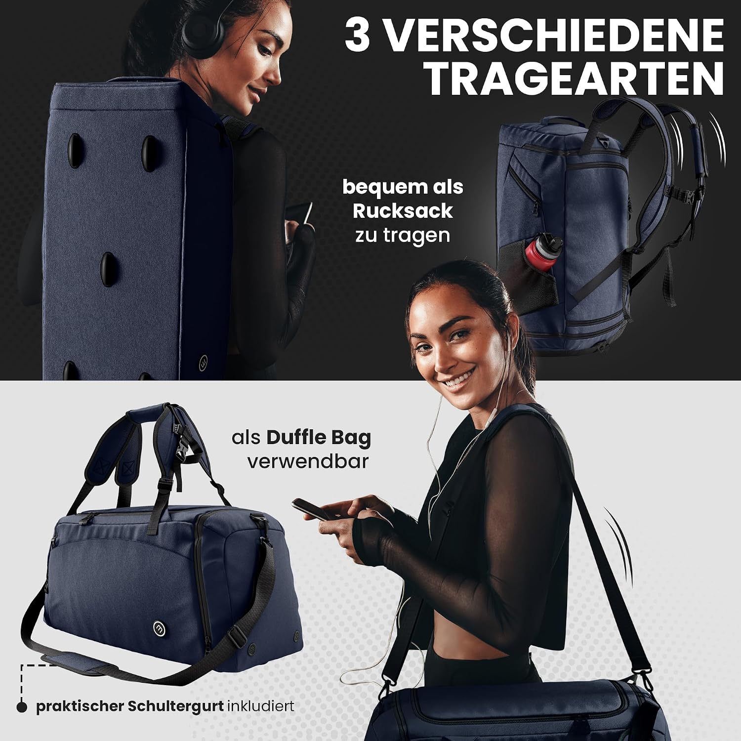 Thumbnail 3 de Sporttasche Trainingstasche 40L mit Rucksackfunktion